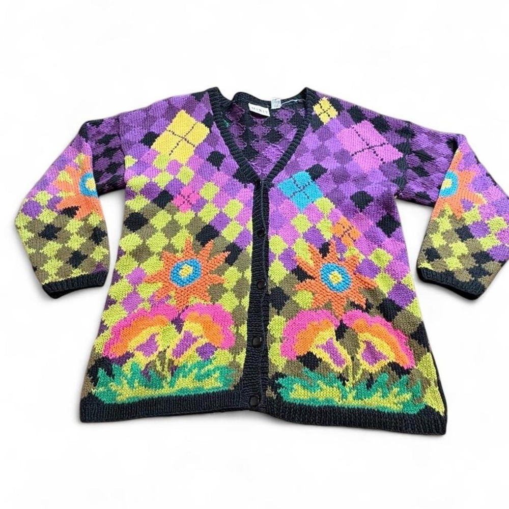 Mixit Floral knitted cardigan sweater